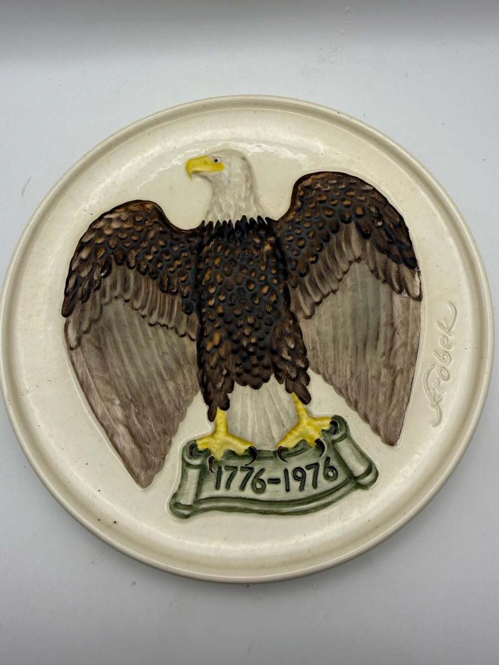 Goebel W. Germany 1975 Commemorative US Bicentennial Bald Eagle Collector Plate